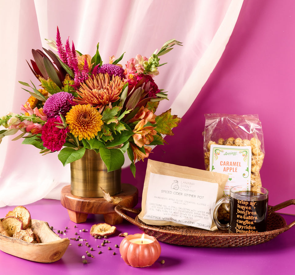 Send our The Fall Bundle bouquet of flowers to someone