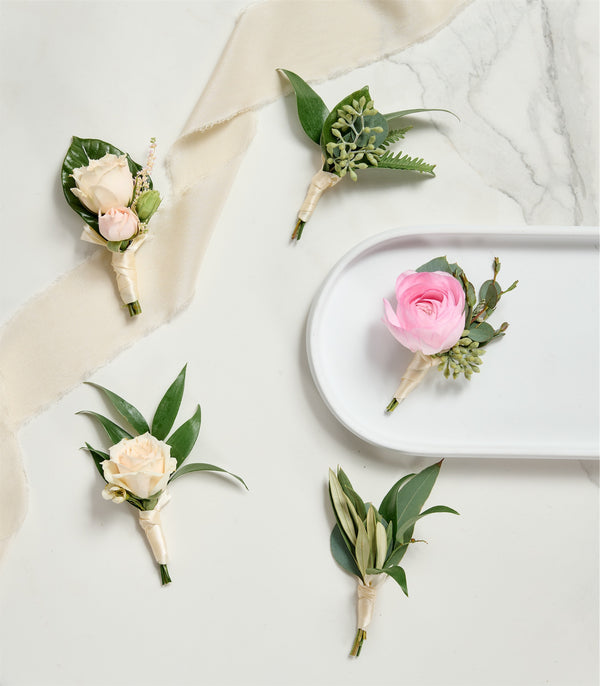 Boutonniere Blush & Ivory