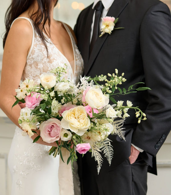 Bridal Bouquet Avant Garde Blush Ivory - Flowers for Dreams