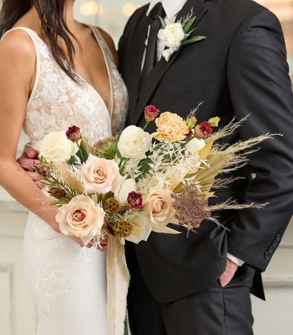 Bridal Bouquet Avant Garde Tan Neutral - Flowers for Dreams