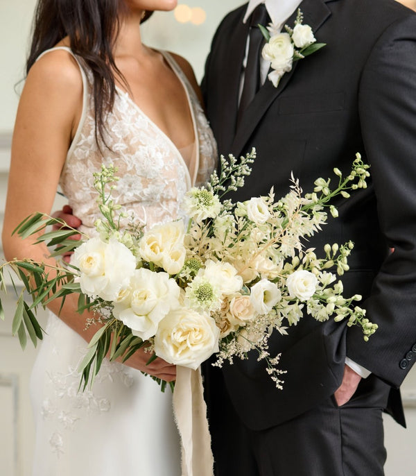 Bridal Bouquet Avant Garde White Cream - Flowers for Dreams