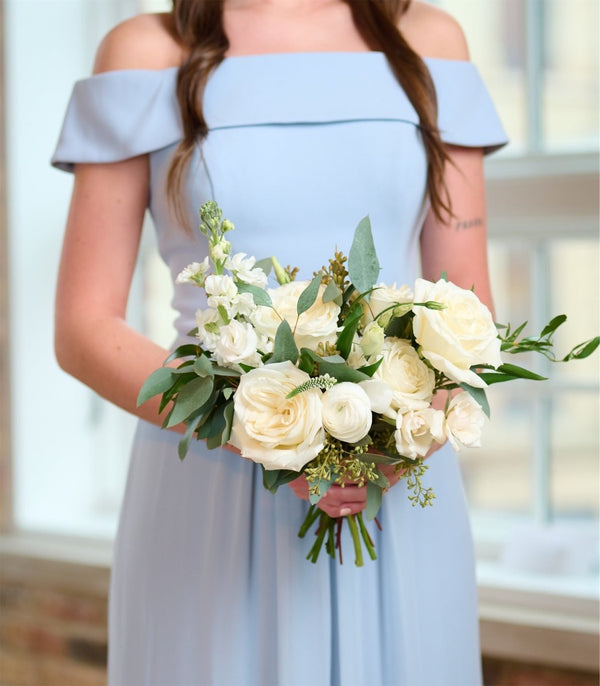 Bridesmaid Bouquet Lush White & Cream - Flowers for Dreams