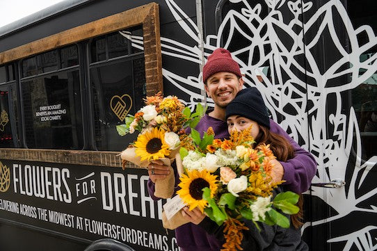 Flowers for Dreams flower bus in Detroit