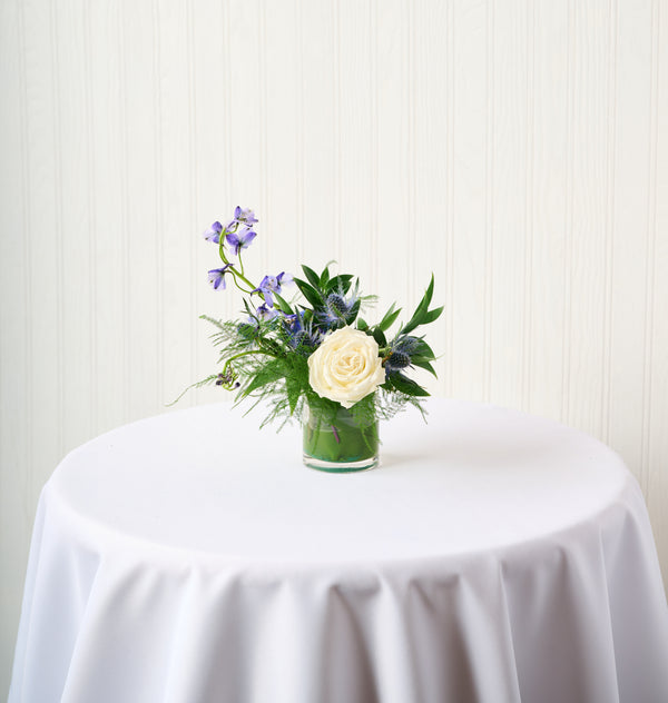 Garden White & Blue Cocktail Arrangement