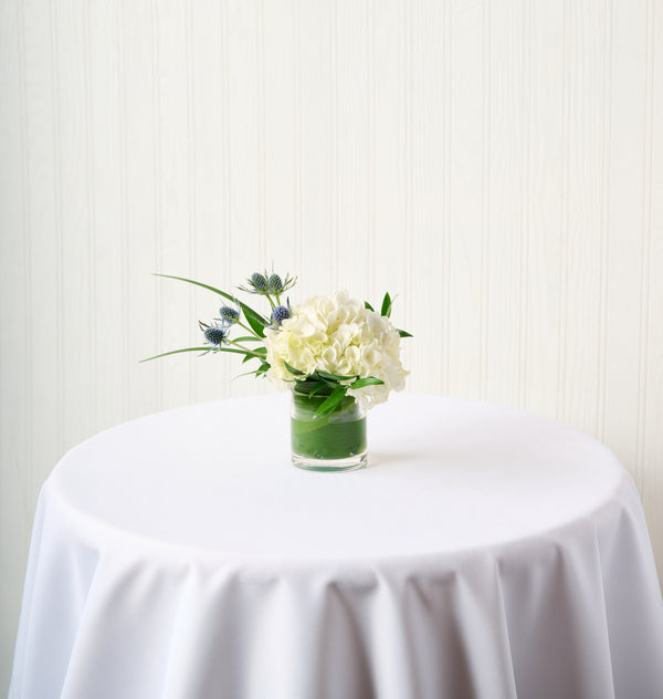 Modern White & Blue Cocktail Arrangement