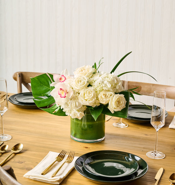 Modern White Small Centerpiece