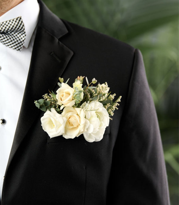 Pocket Boutonniere Tan & Neutral